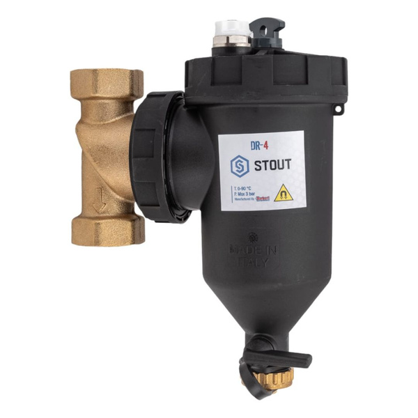STOUT Шламоотделитель с магнитом и циклонным фильтром,  1" ВН
