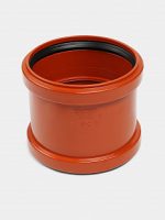 PP Муфта двухраструбная канализационная D110 ОРАНЖ КОНТУР