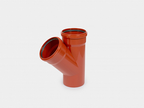 PP Тройник канализационный D160х160/45 ОРАНЖ КОНТУР