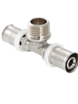 Тройник пресс нар. р. VALTEC 16х1/2"х16