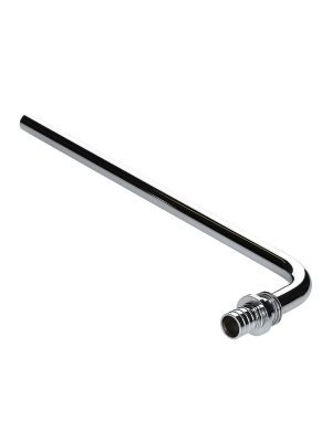 Угл. аксиальный фитинг VALTEC, с хром. латун. труб. с плавным поворотом короткий 16(2,2)х15 L 300 мм