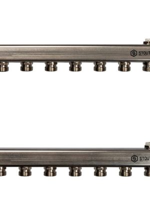 Коллектор из нержавеющей стали для радиаторной разводки 7 вых. STOUT