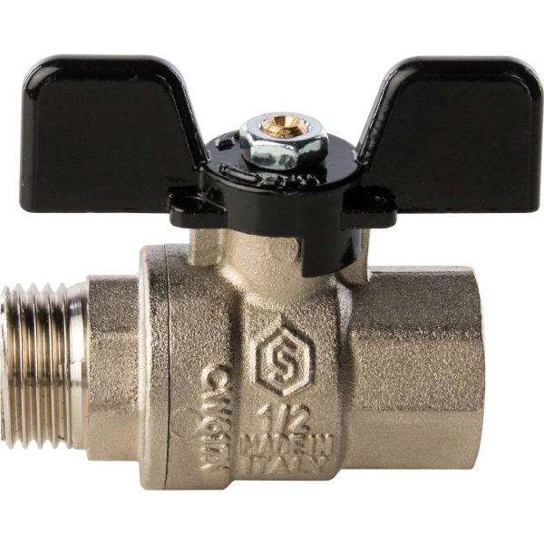 Кран шаровой полнопроходной, ВР/НР, ручка бабочка 1/2 STOUT