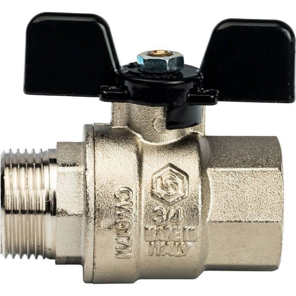Кран шаровой полнопроходной, ВР/НР, ручка бабочка 3/4 STOUT