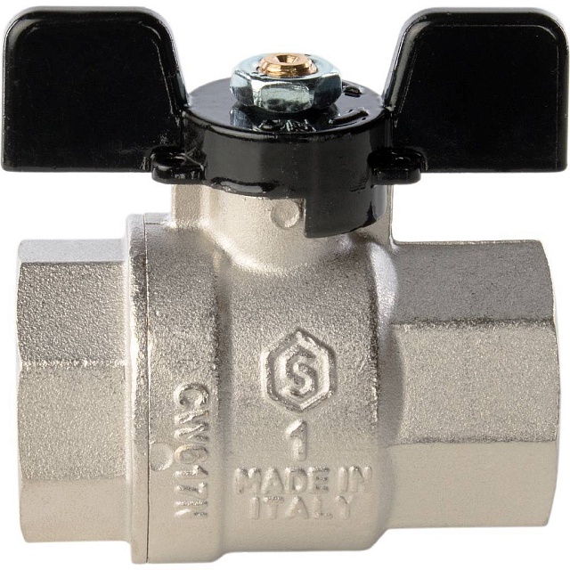 Кран шаровой полнопроходной, ВР/ВР, ручка бабочка 1" STOUT