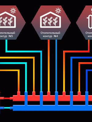 Коллектор комбинированный Север-КМ6 черный