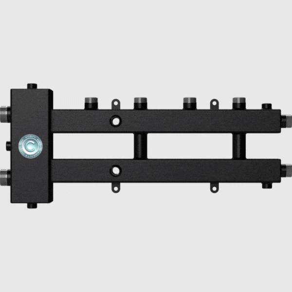 Разделитель гидравлический совмещенный с коллектором Север-М2+1 черный
