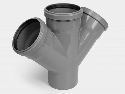 PP Крестовина однопл. канализационная D110х110х110/45 СТАНДАРТ КОНТУР