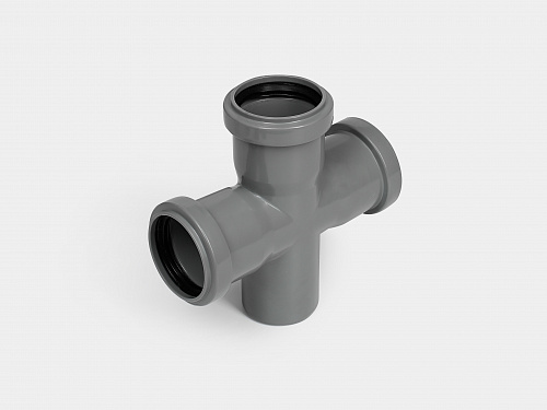 PP Крестовина канализационная одноплоскостная D50х50х50/90 СТАНДАРТ