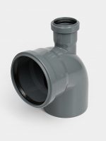 PP Отвод канализационный D110х90 с прямым выходом D50 СТАНДАРТ КОНТУР