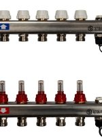 STOUT Коллектор из нержавеющей стали с расходомерами, с клапаном вып. воздуха и сливом 5 вых.