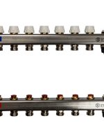 STOUT Коллектор из нержавеющей стали без расходомеров, с клапаном вып. воздуха и сливом 7 вых.