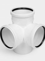 PP Крестовина канализационная двухплоскостная D110х110х110/90 УЮТ КОНТУР