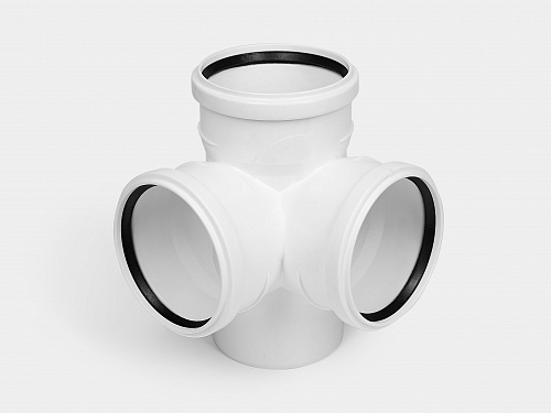 PP Крестовина канализационная двухплоскостная D110х110х110/90 УЮТ КОНТУР