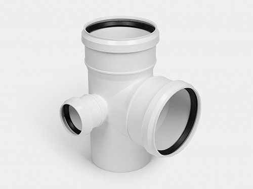 PP Крестовина канализационная двухплоскостная левая D110х110х50/90 УЮТ КОНТУР