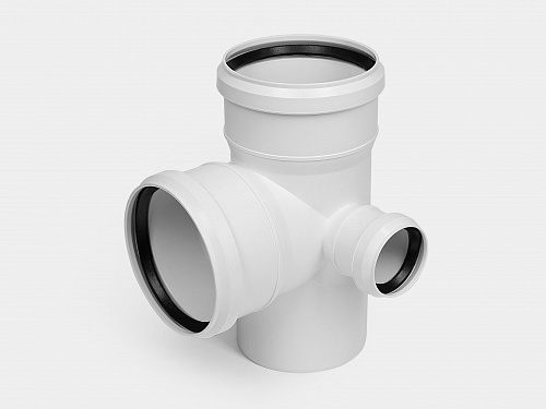 PP Крестовина канализационная двухплоскостная правая D110х110х50/90 УЮТ КОНТУР