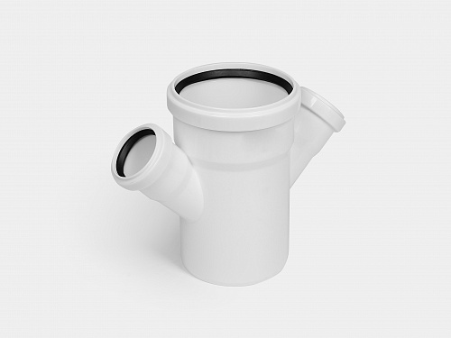 PP Крестовина канализационная одноплоскостная D110х50х50/45 УЮТ КОНТУР