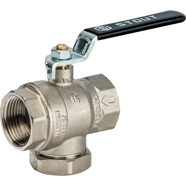 Кран шаровой с фильтром 1" STOUT