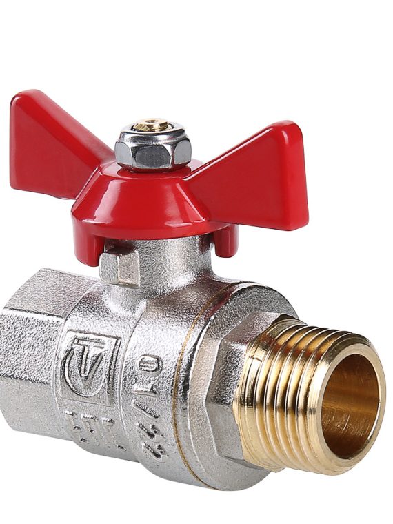 Кран шаровой VALTEC BASE, рукоятка бабочка 1/2" вн.-нар.
