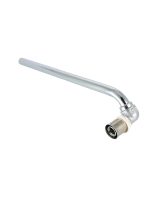 Угольник радиаторный пресс VALTEC с латунной хром. трубкой 15 мм, 16х15х300 (правый)