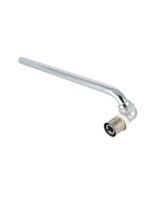 Угольник радиаторный пресс VALTEC с латунной хром. трубкой 15 мм, 16х15х300 (правый)