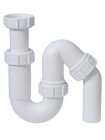 McAlpine Сифон трубный Р/S-образный 1 1/4" х 32 мм без выпуска c отв. трубой 32 мм, выход 40 мм