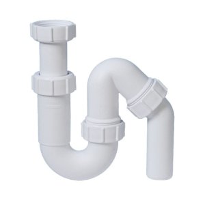 McAlpine Сифон трубный Р/S-образный 1 1/4" х 32 мм без выпуска c отв. трубой 32 мм, выход 40 мм