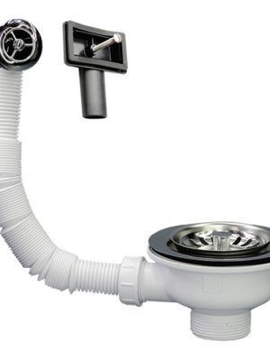 McAlpineСлив-перелив для раков. под круг./прямоуг.отв.переливаL235х25 мм,113мм нерж. реш. вых.1 1/2"