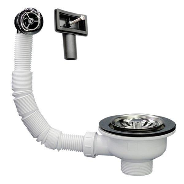 McAlpineСлив-перелив для раков. под круг./прямоуг.отв.переливаL235х25 мм,113мм нерж. реш. вых.1 1/2"