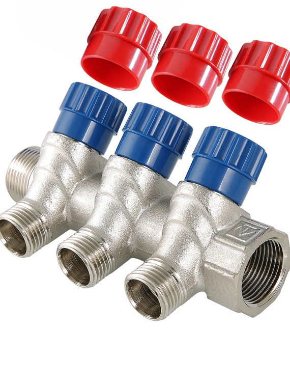 Коллектор VALTEC с регулировочными вентилями, 3/4"х4 вых. 1/2" нар.
