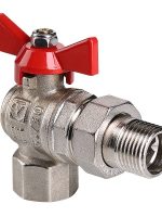 Кран шаровой VALTEC BASE угловой с полусгоном 1/2" вн.-нар.