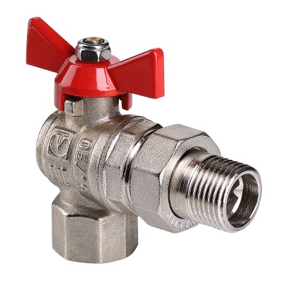 Кран шаровой VALTEC BASE угловой с полусгоном 1/2" вн.-нар.