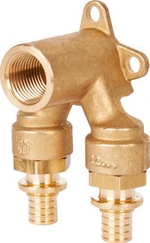 STOUT Проточный настенный угольник 16x1/2 для труб из сшитого полиэтилена