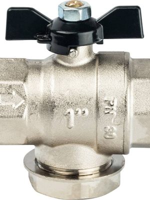 SVF 0002 000025 STOUT Кран шаровой с фильтром 1 (ручка-бабочка)