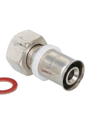Соединитель пресс с накидной гайкой VALTEC 16х1/2"