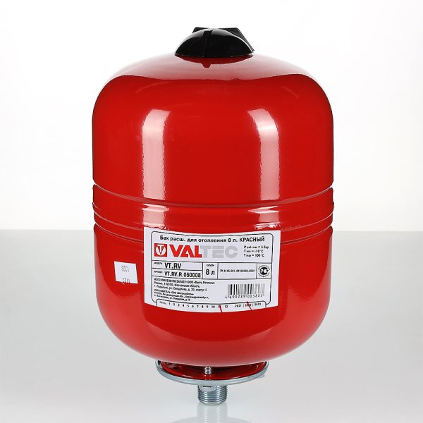 Бак расширительный VALTEC для отопления 12л. КРАСНЫЙ