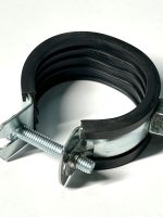 Хомут одновинтовой 3/4" (25-28 мм) с резиновым уплотнителем