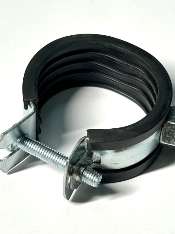 Хомут одновинтовой 3/4" (25-28 мм) с резиновым уплотнителем