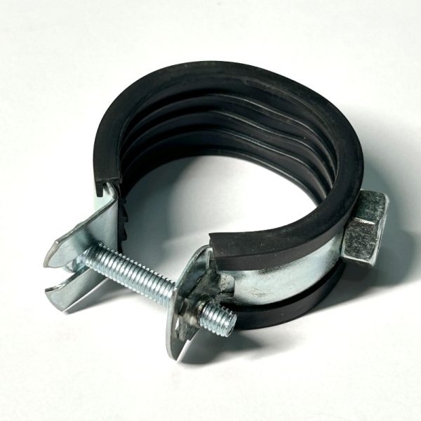 Хомут одновинтовой 3/4" (25-28 мм) с резиновым уплотнителем