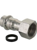 Соединитель с накидной гайкой VALTEC нержавеющая сталь 22х1/2"