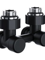 Узел нижнего подключения Royal Thermo Design угловой 1/2"х3/4" EK (черный)