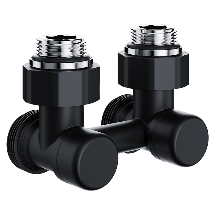 Узел нижнего подключения Royal Thermo Design угловой 1/2"х3/4" EK (черный)