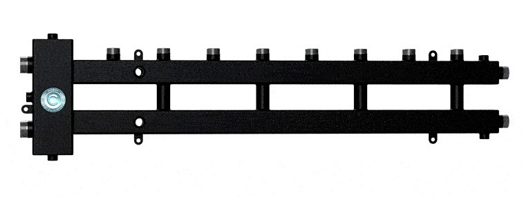 Гидравлический разделитель совмещенный с коллектором Север-М4+1 черный