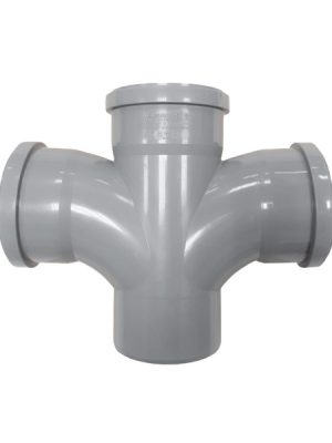Крестовина ПП для внутр. канализации с плавным радиальным подключением HTDAR 110/110/110х87°, Ger