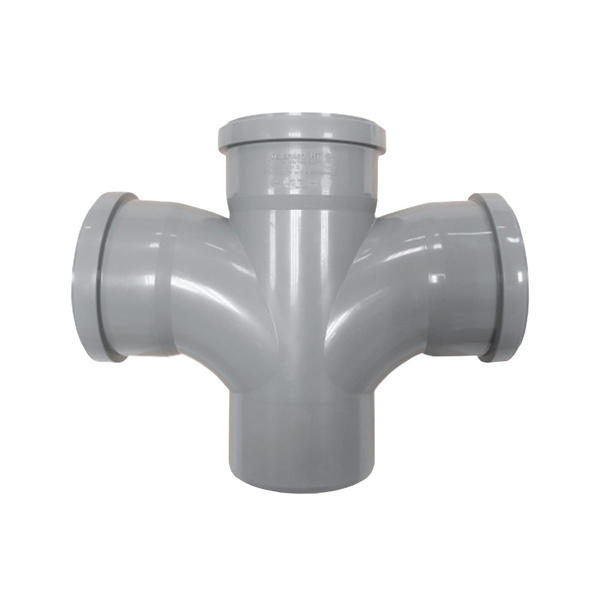 Крестовина ПП для внутр. канализации с плавным радиальным подключением HTDAR 110/110/110х87°, Ger