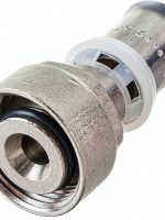 Соединитель коллекторный евроконус/пресс VALTEC, для м./п. трубы 16(2,0) х 3/4 (евроконус)
