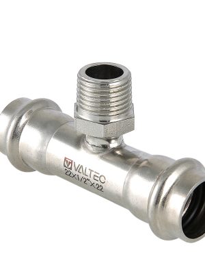 Тройник нар.р VALTEC нержавеющая сталь 15х1/2"