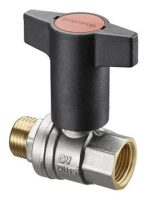 Кран НВ 1/2" Pride с пластиковой T-ручкой, с синей и красной вставкой