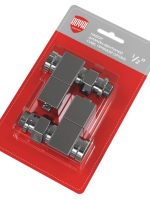 Набор дизайн-вентилей Royal Thermo CUBE, прямой (хром) 1/2"