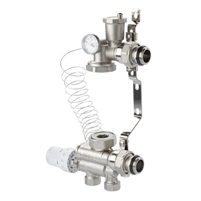 Насосно-смесительный узел VALTEC, c нижним подключением, без насоса, монтажная длина насоса 130 мм